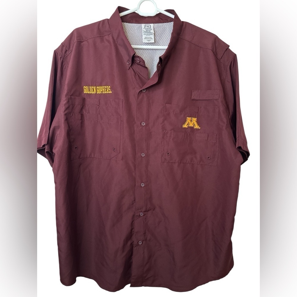 PROEDGE MN Golden Gophers Maroon Vented Men's Shirt UPF 50+